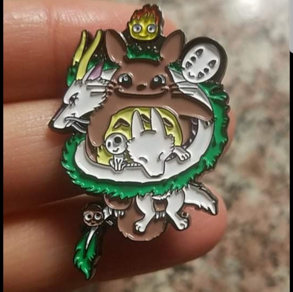 *2 for $13* Studio Ghibli Totoro & No-Face Kaonashi & Calcifer & Haku Enamel Pin - Picture 4 of 6